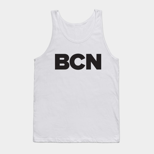 BCN - Barcelona proud city print - black Tank Top by retropetrol